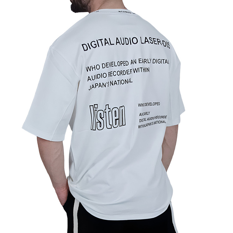 تیشرت آستین کوتاه مردانه سفید طرح نوشته دار | خرید به همراه قیمت