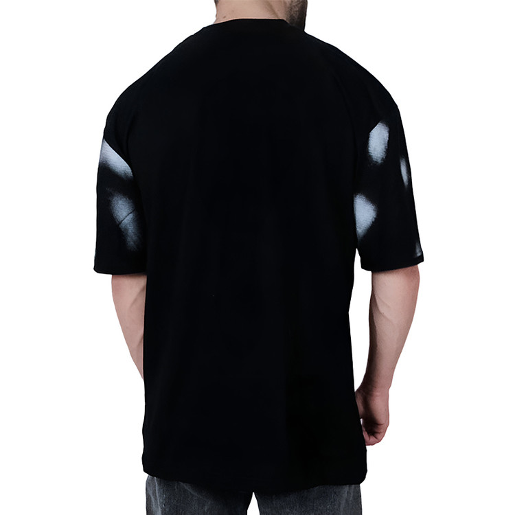 تیشرت آستین کوتاه مردانه مشکی طرح پرنده