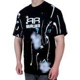 تیشرت آستین کوتاه مردانه مشکی طرح آبرنگی | خرید اقساطی لباس مردانه