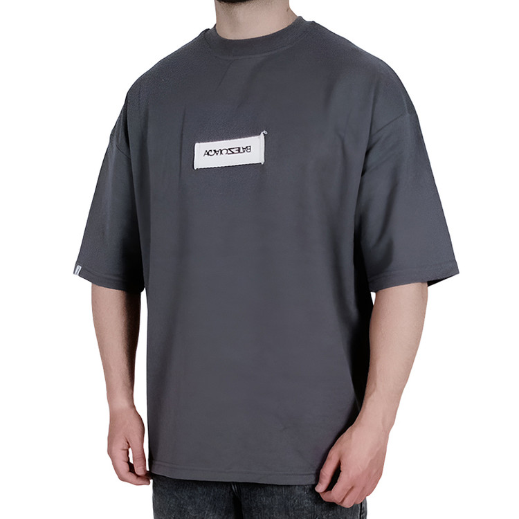 تیشرت باکسی ساده طوسی