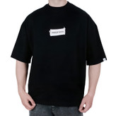 خرید تیشرت ساده آستین کوتاه مردانه مشکی مدل قواره باکسی