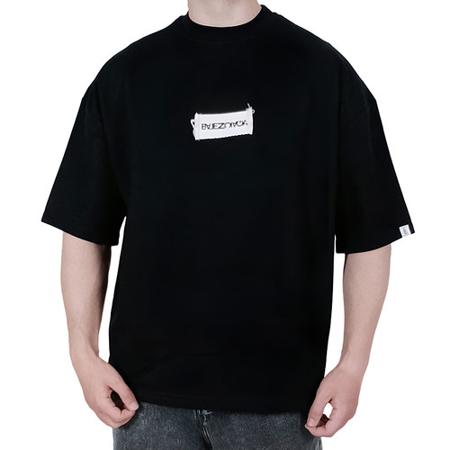 خرید تیشرت ساده آستین کوتاه مردانه مشکی مدل قواره باکسی