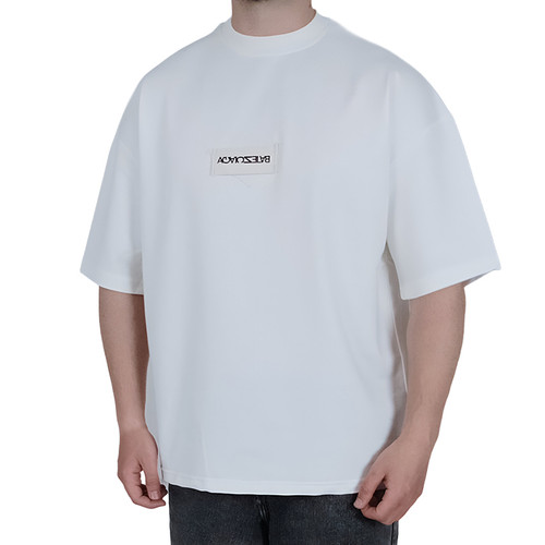 خرید تیشرت از وایت رز | تیشرت ساده آستین کوتاه مردانه سفید مدل قواره باکسی