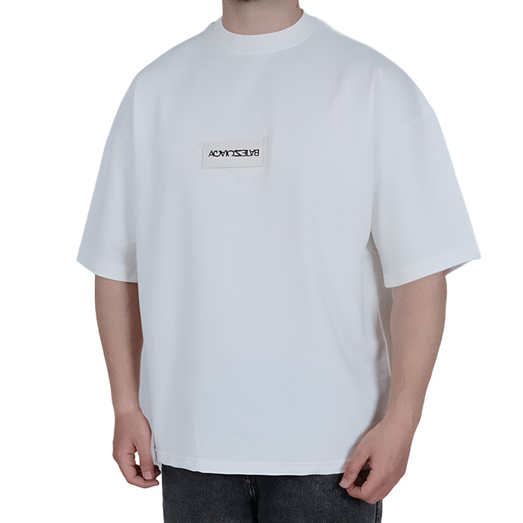 خرید تیشرت از وایت رز | تیشرت ساده آستین کوتاه مردانه سفید مدل قواره باکسی