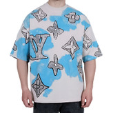 خرید تیشرت آستین کوتاه مردانه سفید شیری ماکان طرح LY