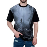 خرید تیشرت آستین کوتاه مردانه مشکی طرح مجیک