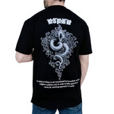 خرید تیشرت آستین کوتاه مردانه مشکی طرح مار