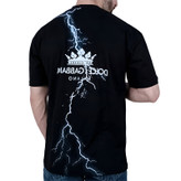 خرید تیشرت آستین کوتاه مردانه مشکی طرح صاعقه