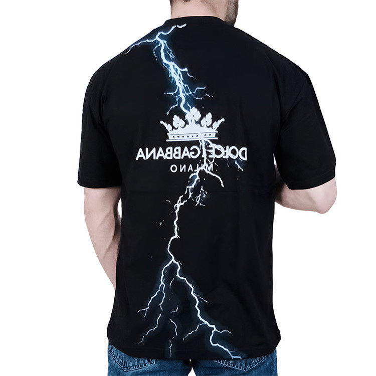 تیشرت مشکی چاپ صاعقه