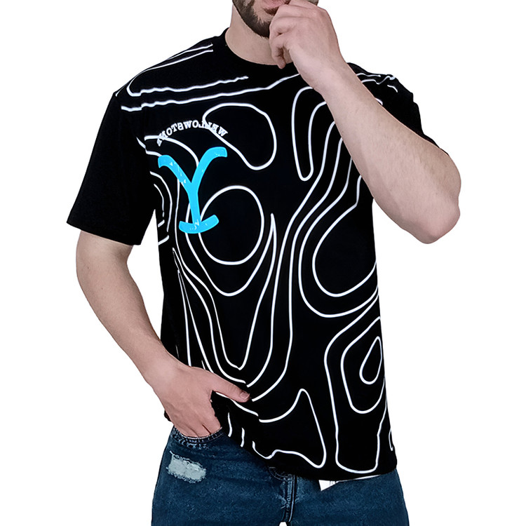 خرید اقساطی تیشرت مشکی مارپیچ