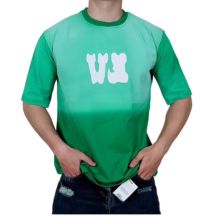 قیمت تیشرت آستین کوتاه مردانه سبز طرح LV