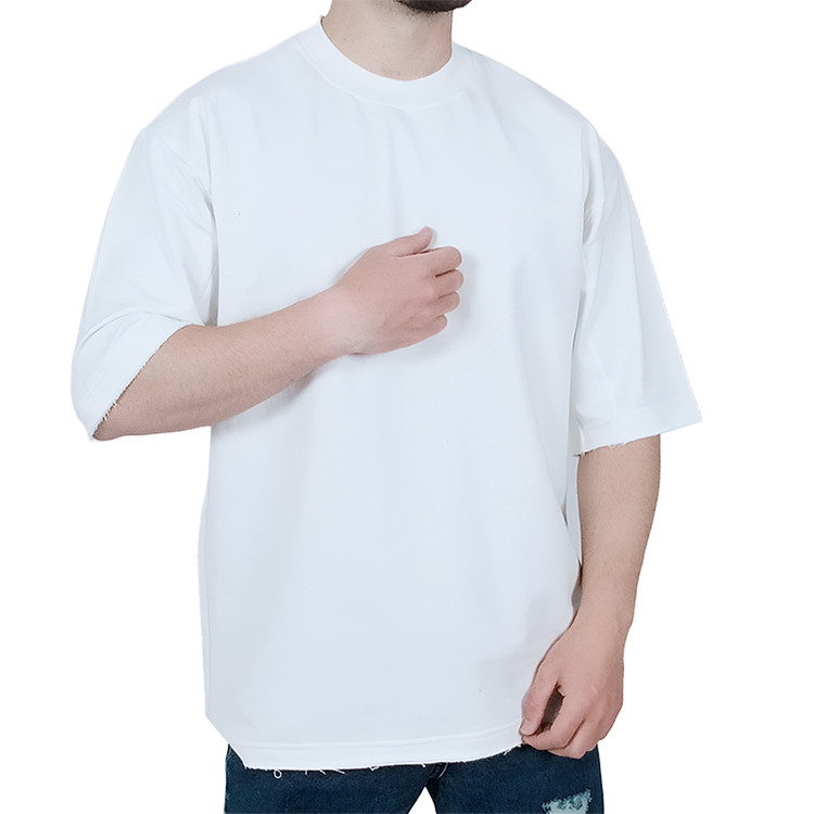 تیشرت دو نخ ساده سفید