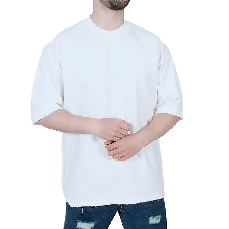 تیشرت دو نخ ساده سفید با بهترین کیفیت