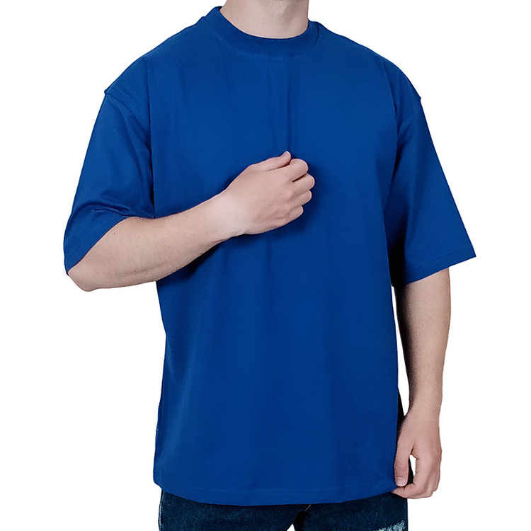 بهترین قیمت تیشرت ساده آستین کوتاه ماکان آبی کد 1