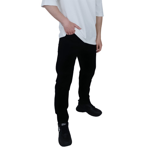 خرید شلوار جین مردانه مشکی مام فیت طرح ساده