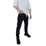 شلوار جین مردانه زغالی مام فیت طرح ساده