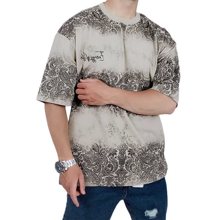 خرید تیشرت پنبه کرم