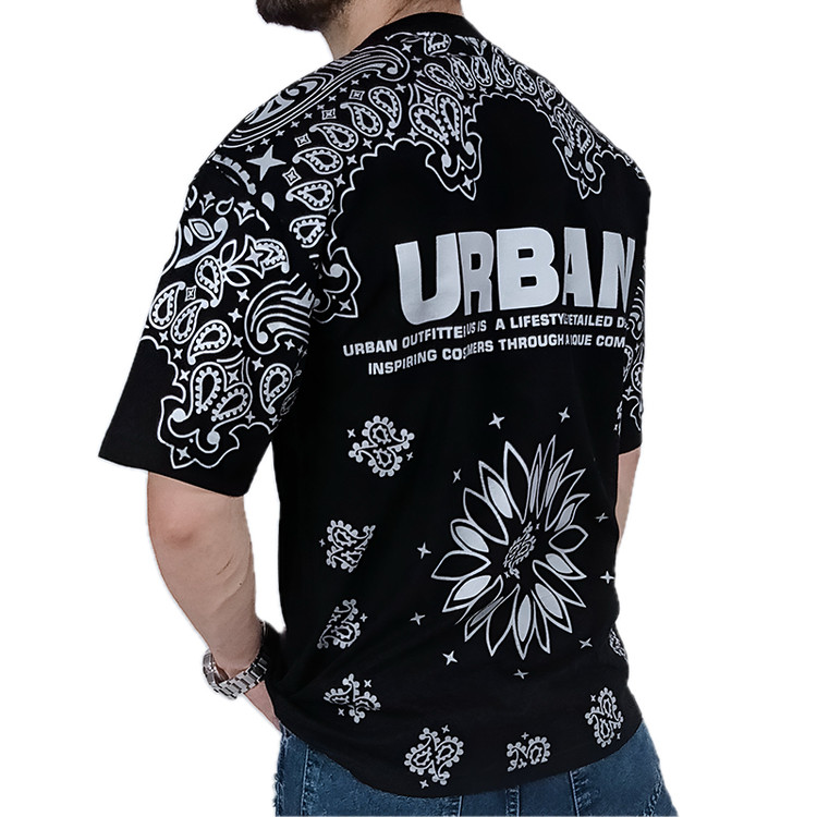 تیشرت مشکی طرحدار خاص | خرید اقساطی انواع لباس مردانه