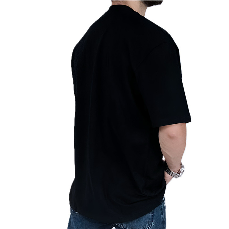 تیشرت آستین کوتاه مشکی طرح پلنگ صورتی