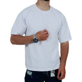 تیشرت ساده آستین کوتاه مردانه سفید طرح بیسیک