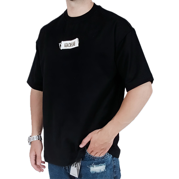 بهترین قیمت تیشرت ساده مشکی دو نخ