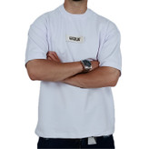 خرید تیشرت ساده آستین کوتاه مردانه سفید مدل کنفی باکسی