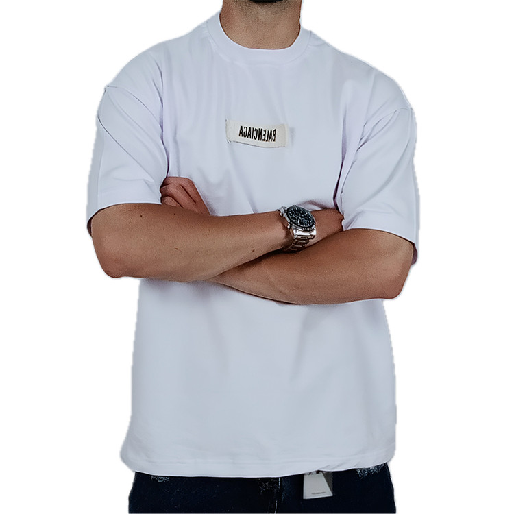 خرید تیشرت ساده آستین کوتاه مردانه سفید مدل کنفی باکسی