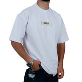 تیشرت ساده آستین کوتاه مردانه سفید مدل کنفی باکسی