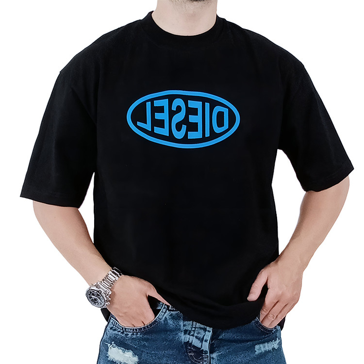 قیمت تیشرت آستین کوتاه مردانه مشکی ماکان طرح دیزل