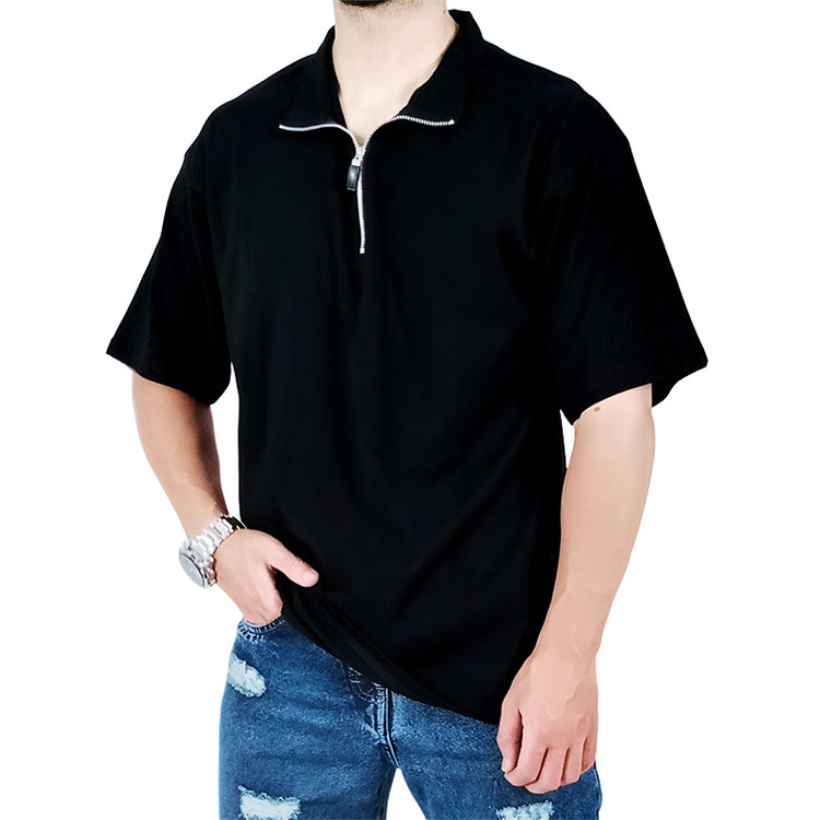 تیشرت نیم زیپ مشکی