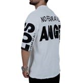 تیشرت آستین کوتاه مردانه سفید طرح LA | زیر قیمت بازار