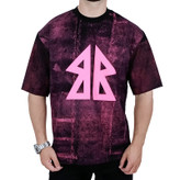 خرید تیشرت آستین کوتاه مردانه مشکی قرمز ماکان طرح BB