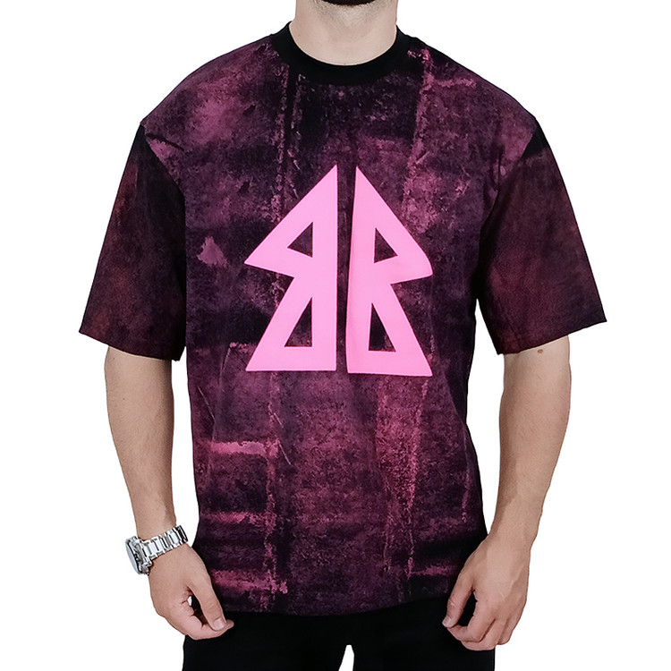 خرید تیشرت آستین کوتاه مردانه مشکی قرمز ماکان طرح BB