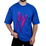 خرید تیشرت آستین کوتاه مردانه آبی طرح پروانه