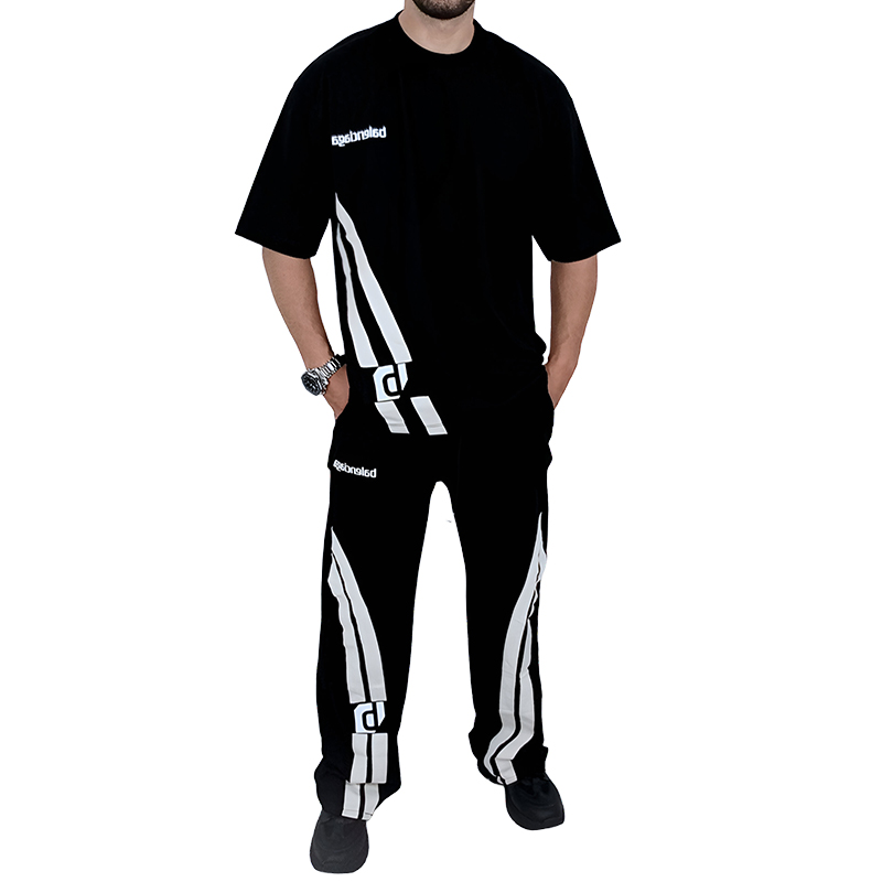 خرید ست تیشرت و شلوار مردانه مشکی طرح بالنسیاگا