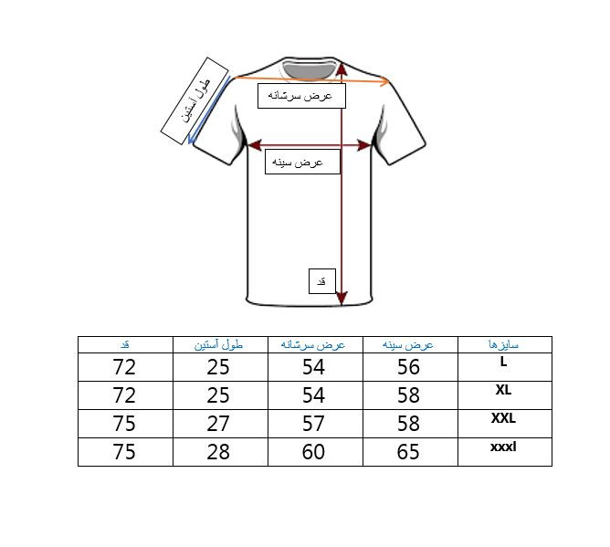 راهنمای سایز بندی محصول
