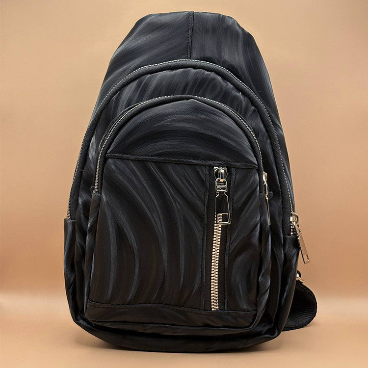 بادی بگ چرم مشکی مدل براق ساده | بادی برق با پارچه سیلیکونی