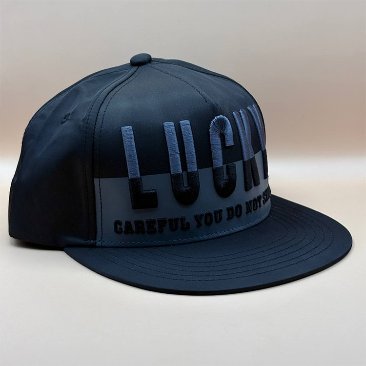 کلاه کپ مشکی مدل LUCKY با نوشته آبی