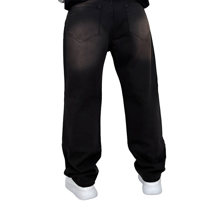 شلوار جین بگ مردانه مشکی طرح کاستوم |شلوار وایت رز