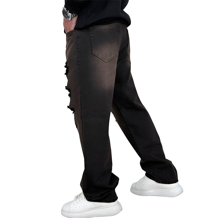 شلوار جین بگ مردانه مشکی طرح کاستوم