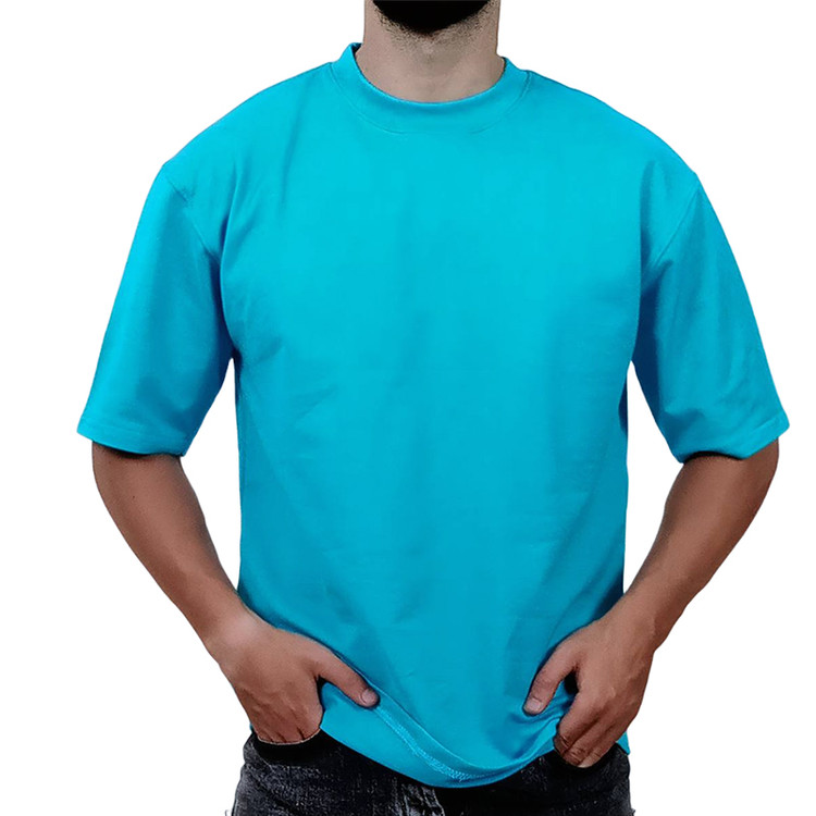 قیمت تیشرت آستین کوتاه مردانه آبی طرح ساده