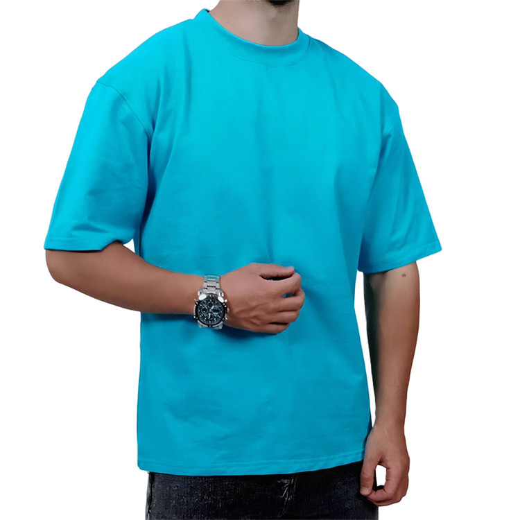 خرید تیشرت آستین کوتاه مردانه آبی طرح ساده