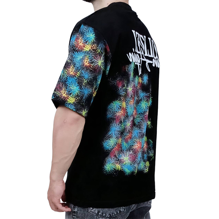 تیشرت آستین کوتاه مدل فشفشه در رنگبندی