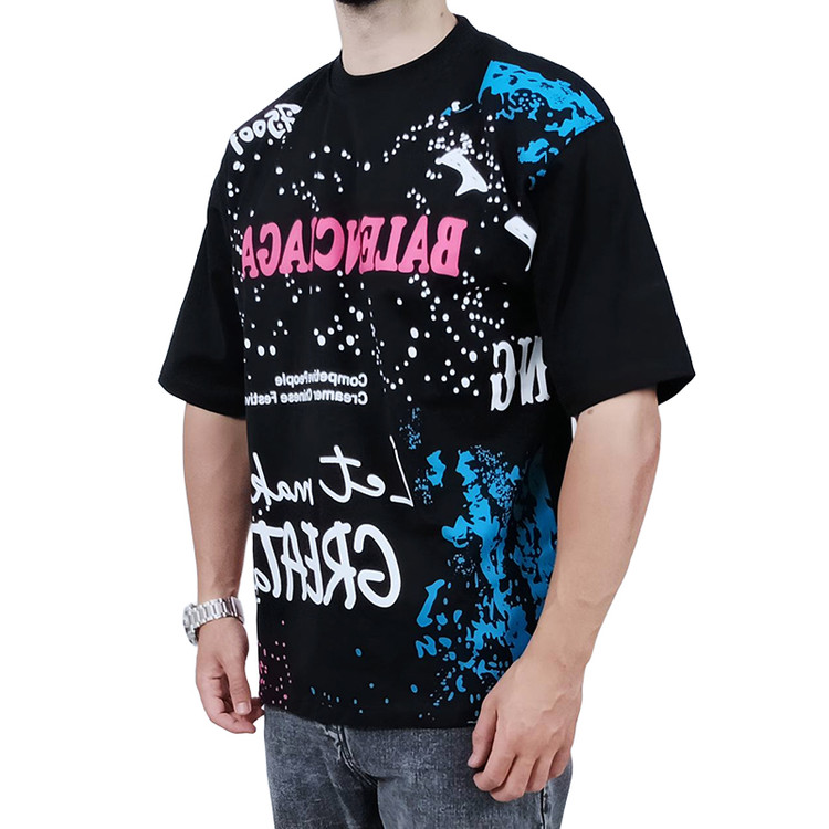 قیمت تیشرت آستین کوتاه مردانه مشکی ماکان بالنسیاگا