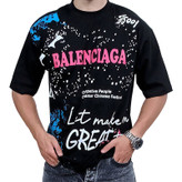 خرید تیشرت آستین کوتاه مردانه مشکی ماکان بالنسیاگا