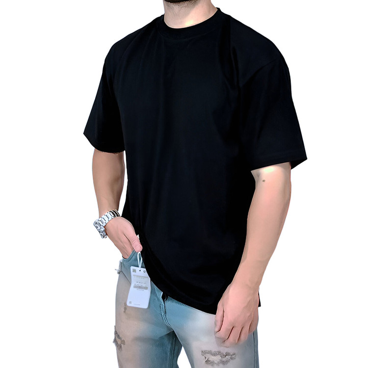 تیشرت ساده آستین کوتاه مشکی کد 20