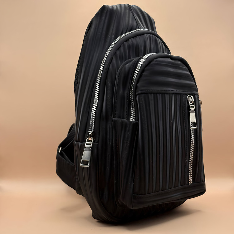 بادی بگ چرم مشکی مدل براق خطی