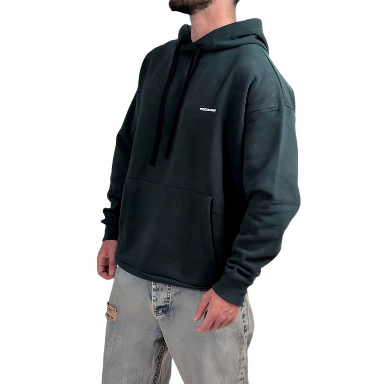 هودی پنبه سه نخ سبز یشمی مدل پگادور