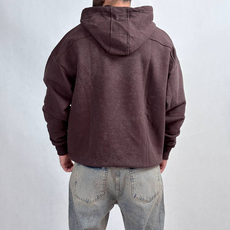 قیمت هودی پنبه سه نخ قهوه ای مدل پگادور