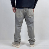 شلوار جین بگ مردانه طوسی طرح زاپدار